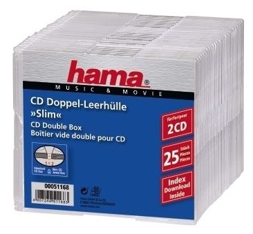 00051168 CD-Leerhülle Slim Double 25er-Pack 