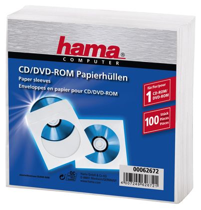 00062672 CD-/DVD-Papierhüllen 100er-Pack 
