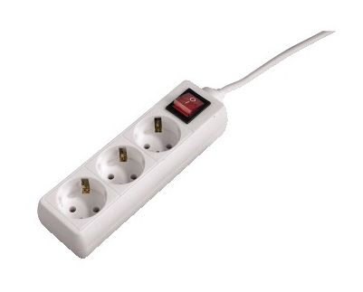 Hama 030382 Steckdosenleiste mit Schalter 3-fach 1,4 m  (Weiß) f&uuml;r 5,99 Euro