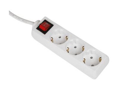 Hama 030535 Steckdosenleiste mit Schalter 3-fach 3 m  (Weiß) f&uuml;r 9,99 Euro