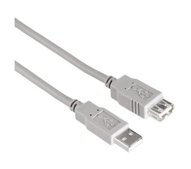 Hama 030618 0,48 Gbit/s Stecker USB A auf USB A Buchse 3 m  (Grau) f&uuml;r 10,29 Euro