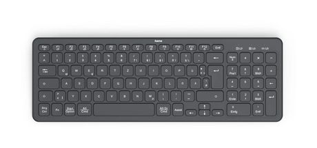Hama 173057 WK-300 Heimbüro Tastatur RF Wireless + Bluetooth 2.4 GHz  (Schwarz) f&uuml;r 22,99 Euro