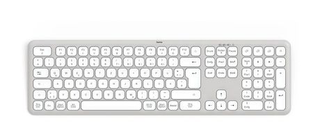 Hama 173064 WK-550 Heimbüro Tastatur RF Wireless + Bluetooth 2.4 GHz  (Grau, Weiß) f&uuml;r 37,49 Euro
