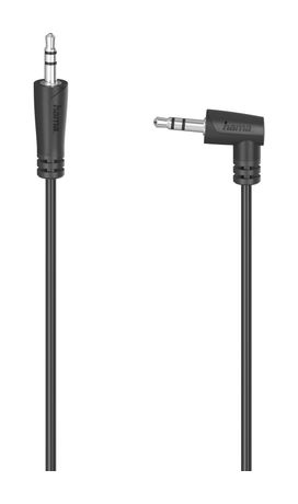 Hama 200723 Audio-Kabel Stecker 3,5 mm Klinke auf 3,5 mm Klinke abgewinkelt 1,5 m  (Schwarz) f&uuml;r 11,99 Euro