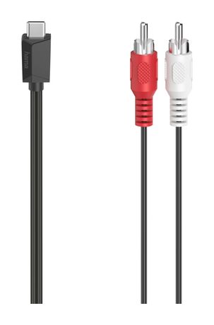Hama 200730 Audio-Kabel Stecker Cinch auf USB 1,5 m  (Schwarz) f&uuml;r 15,99 Euro