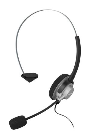 Hama 201157 On-Ear-Headset für DECT-Telefone 2,5-mm-Klinke Ohraufliegender Kopfhörer Kabelgebunden  (Schwarz, Silber) f&uuml;r 19,99 Euro