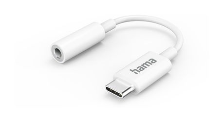 Hama 201524 Aux-Adapter Stecker USB-C auf 3,5 mm Klinke Buchse  (Weiß) f&uuml;r 20,99 Euro