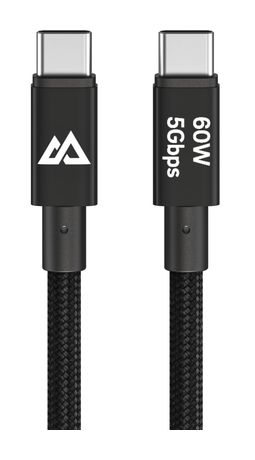 201764 5 Gbit/s Stecker USB C auf USB C bis 60 W 1,2 m  (Schwarz) 