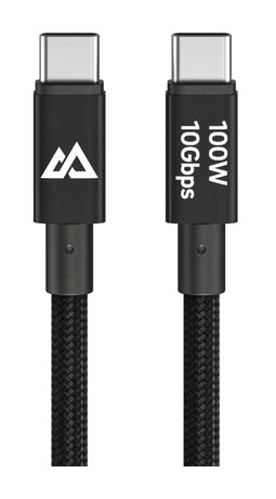 201765 10 Gbit/s Stecker USB C auf USB C bis 100 W 1,2 m  (Schwarz) 