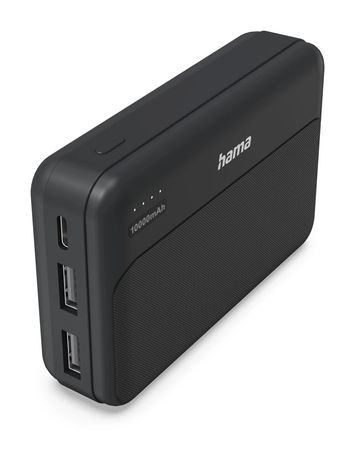 Hama 201770 Pocket 10 10000 mAh Powerbank USB Typ-C  (Schwarz) f&uuml;r 14,99 Euro
