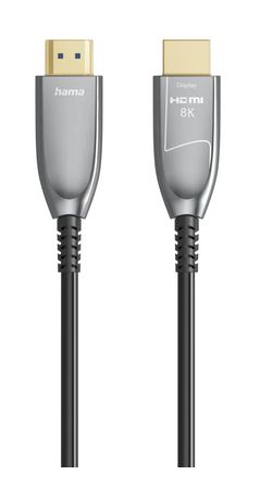 Hama 202035 48 Gbit/s Stecker Gerade HDMI auf HDMI Typ A (Standard) 10 m (Schwarz, Grau, Silber) f&uuml;r 69,00 Euro