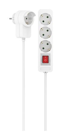 Hama 223081 Steckdosenleiste Schalter Zusatzsteckdose 3-fach 1,4 m  (Weiß) f&uuml;r 6,99 Euro