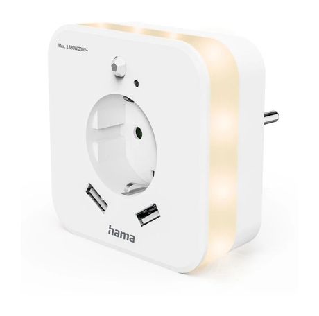 Hama 223507 Nachtlicht mit Steckdose LED Warmweiß (3000K) Warmweiß AC f&uuml;r 26,99 Euro