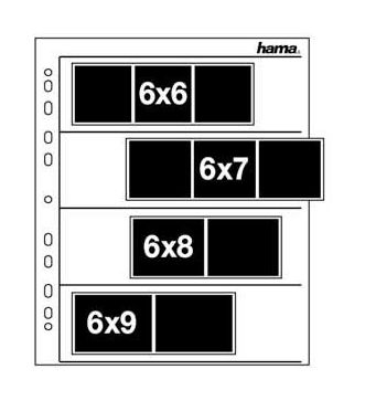 Negative sleeves, 60 - 70 mm, Glassine matt 