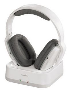 Thomson WHP3311W Ohraufliegender Kopfhörer kabellos (Weiß) 