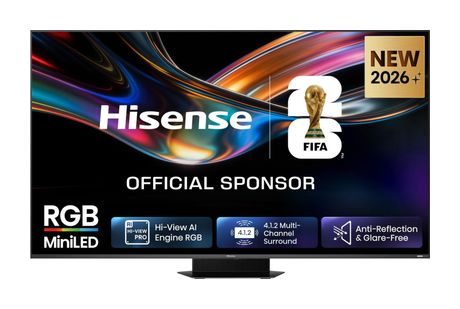 Hisense 75UR9DS MiniLed 190,5 cm (75 Zoll) Fernseher 4K Ultra HD VESA 600 x 400 mm  (Schwarz, Grau) f&uuml;r 3.499,00 Euro