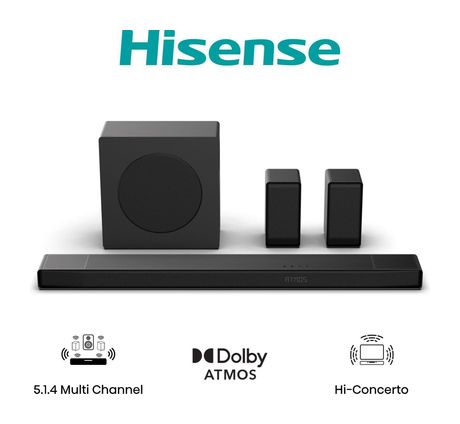 Hisense AX5140Q Soundbar 600 W 5.1.4 Kanäle  (Schwarz) f&uuml;r 409,00 Euro