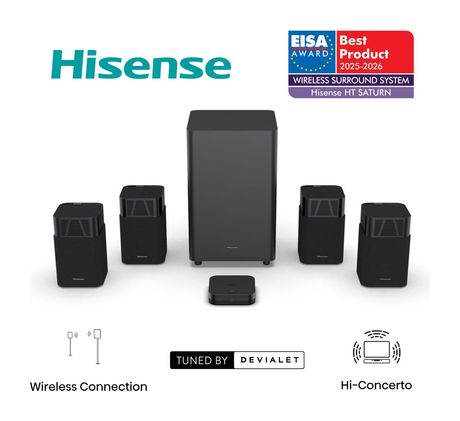 Hisense HT Saturn Soundbar 720 W 4.1.2 Kanäle  (Schwarz) f&uuml;r 699,00 Euro