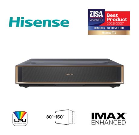 Hisense PT1 GMG 4K Smart Laser Cinema UHD 4K (3840x2160) Laser Ultra-Short-Throw-Projektor  (Schwarz) f&uuml;r 1.510,00 Euro
