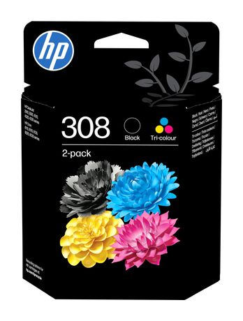 HP Nr.308 2er-Pack originale Druckerpatronen Schwarz, Cyan, Magenta, Gelb 160 Seiten f&uuml;r 38,99 Euro