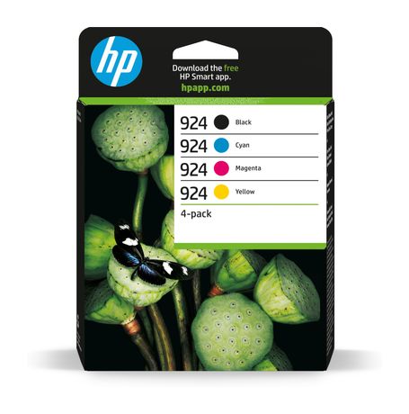 HP Nr.924 4er-Pack originale Druckerpatronen Schwarz, Cyan, Magenta, Gelb 500 Seiten f&uuml;r 68,99 Euro
