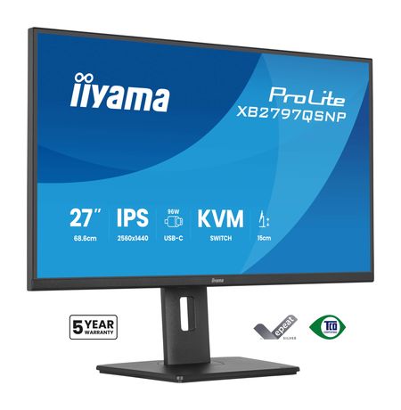 iiyama ProLite XB2797QSNP-B1 Quad HD Monitor 68,6 cm (27 Zoll) 16:9 350 cd/m²  (Schwarz) f&uuml;r 229,99 Euro
