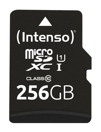 Intenso 3423492 Premium MicroSD Speicherkarte 256 GB Class 1 (U1) Klasse 10 f&uuml;r 46,99 Euro