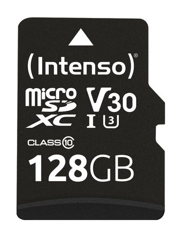 Intenso 3433491 MicroSDXC Speicherkarte 128 GB Class 3 (U3) Klasse 10 f&uuml;r 23,99 Euro