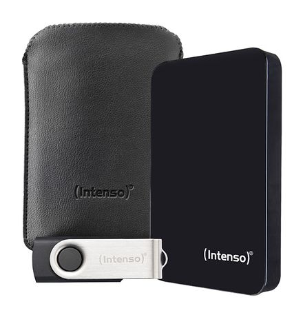 Intenso Memory Drive Bonuspack 2 TB externe Festplatte 2.5"  (Schwarz) f&uuml;r 92,99 Euro