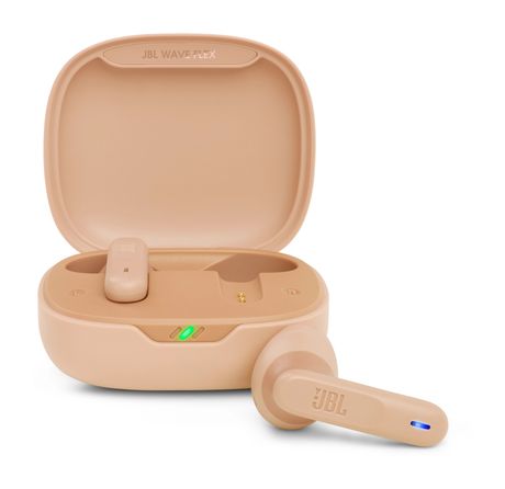 JBL Wave Flex In-Ear Bluetooth Kopfhörer Kabellos TWS 8 h Laufzeit IP54  (Beige) f&uuml;r 62,99 Euro
