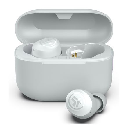 JLab Go Air Pop+ In-Ear Bluetooth Kopfhörer Kabellos TWS 9 h Laufzeit IPX4  (Weiß) f&uuml;r 24,99 Euro