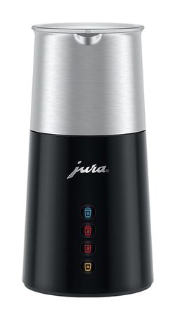 JURA 24331 Hot & Cold Milchaufschäumer Automatischer Milchaufschäumer/-wärmer ca. 360 ml  (Schwarz, Silber) f&uuml;r 99,00 Euro