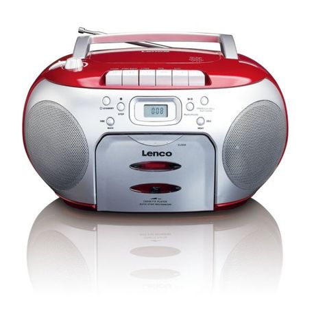 Lenco SCD-42 CD Payer FM Radio  (Schwarz, Rot) f&uuml;r 54,95 Euro