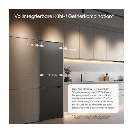 LG GBBS716AEV 220 l / 113 l Kühl-Gefrierkombi freistehend 108 kWh Jahr  (Schwarz) f&uuml;r 929,00 Euro