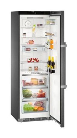 KBbs4370-21 Premium BioFresh 372 l Kühlschrank freistehend EEK: C 106,58 kWh Jahr  (Schwarz, Edelstahl) 