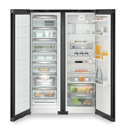 XRFbd5220-22 Plus Europäischer Side-by-Side Kühl-/ Gefrierkombination 399 l / 277 l NoFrost 1855 mm x 1226 mm  (Schwarz) 