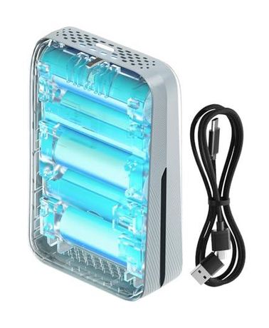Litheli U20BY09 2-in-1 Akku 20000 mAh Powerbank USB Typ-C  (Grau/Weiß) f&uuml;r 21,24 Euro