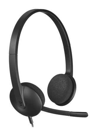 H340 Ohraufliegender Kopfhörer kabelgebunden USB Typ-A  (Schwarz) 