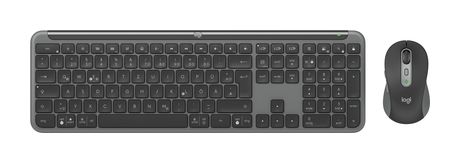 Logitech MK950 Signature Slim Büro Tastatur RF Wireless + Bluetooth 2.4 GHz  (Graphit) f&uuml;r 84,99 Euro