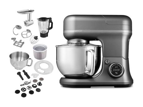 Medion MD18440 1200 W Küchenmaschine 5 l  (Grau) f&uuml;r 118,99 Euro