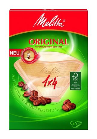 Filtertüten 1x4 naturbraun 80 Stück   (Braun) 