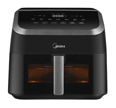 MIDEA MAD85000ADK Doppel Heißluftfritteuse 9 l 2200 W  (Schwarz, Silber) f&uuml;r 104,99 Euro