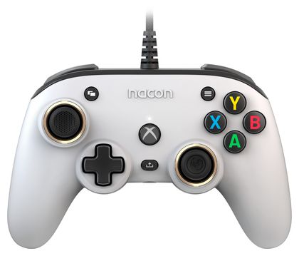 Pro Compact Controller Gamepad Xbox One, Xbox Series S, Xbox Series X Kabelgebunden (Weiß) 