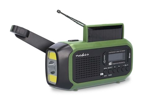 Nedis Notfallradio DAB+, FM Radio Tragbar  (Schwarz, Grün) f&uuml;r 58,99 Euro
