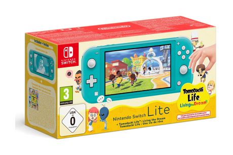 Nintendo Switch Lite + Tomodachi Life   (Türkis) f&uuml;r 219,99 Euro