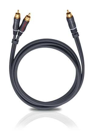 OEHLBACH BOOOM! Subwoofer-Y-Cinchkabel Stecker Cinch auf 2x Cinch 3 m  (Anthrazit) f&uuml;r 29,99 Euro
