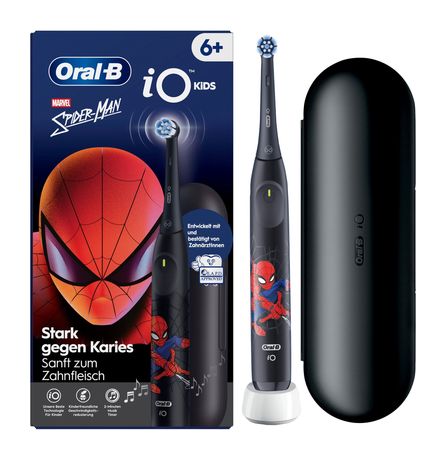 Oral-B iO Kids 6+ Spiderman Rotierende Zahnbürste für Kinder  (Schwarz) f&uuml;r 54,99 Euro
