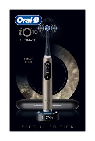 Oral-B iO Series 10 Ultimate Lunar Gold Special Edition Vibrierende Zahnbürste für Erwachsene  (Schwarz) f&uuml;r 299,00 Euro