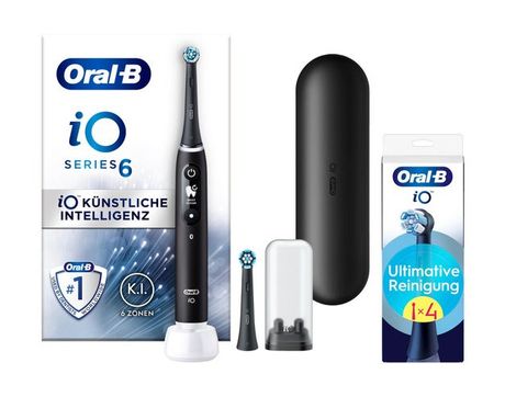 Oral-B iO Series 6N Vibrierende Zahnbürste für Erwachsene  (Schwarz) f&uuml;r 99,00 Euro
