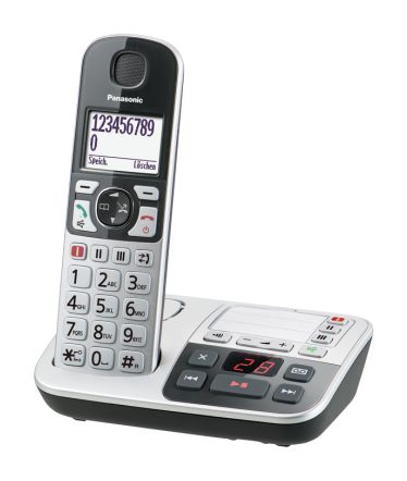 Panasonic KX-TGE520GS DECT-Telefon  (Schwarz, Silber) f&uuml;r 79,99 Euro